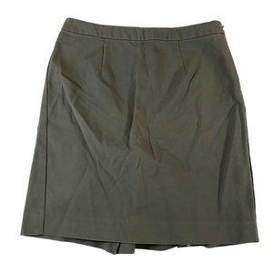 Steel Gray Old Navy Kick Pleat Cotton Mini Skirt